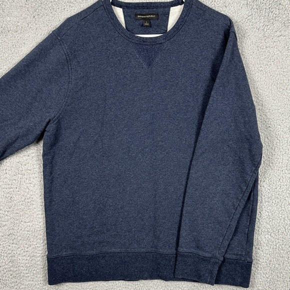 Banana Republic Sweatshirt Crew Neck Mens Large Navy Blue Long Sleeve Pullover